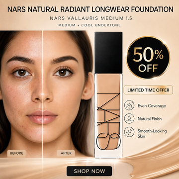 NARS Natural Radiant Longwear Foundation – 16H Wear, Medium-to-Full Coverage & Natural Radiant Finish – Smooths Texture, Evens Tone, Blurs Pores