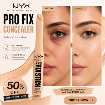 NYX Professional Makeup Pro Fix Stick Correcting Concealer – Perfect, Correct & Glow – Full Coverage, Smooth & Glowy – Crease-Resistant, Long-Lasting – Conceals Imperfections & Evens Skin Tone