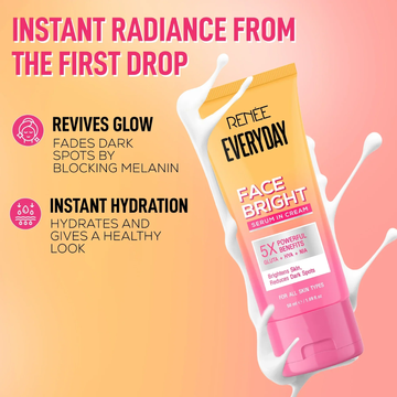 Renee Instant brightening Serum in Cream - Even & Glowy Skin in Seconds (Moisturizer, SPF, Tint & Brightening serum)
