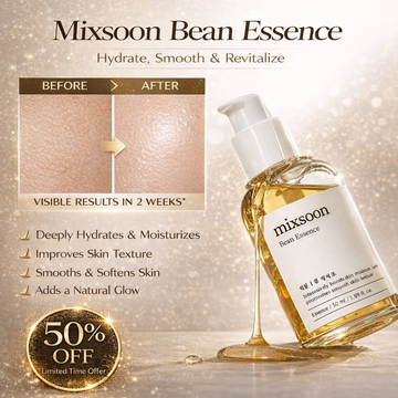 Mixsoon Bean Essence | 2-in-1 Exfoliating & Hydrating Essence with Fermented Soybean, Barley, Pomegranate & Korean Pear | Smooths Texture, Controls Sebum & Adds Natural Glow