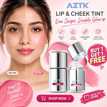 AZTK Jelly Blush & Use as Concealer– BUY 1 GET 1 FREE –  Long-Lasting Dewy Finish – Buildable Liquid Blush & also conceal dark spots