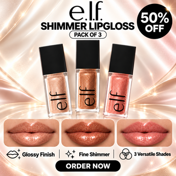 ELF Shimmer Lipgloss – Pack of 3 – Your Everyday Shimmer Trio – Glossy Finish, Fine Shimmer & 3 Versatile Shades – Wear Alone or Over Lipstick