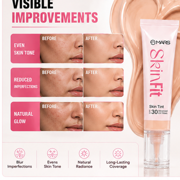 MARS SkinFit Skin Tint – Illuminator + Moisturizer + Concealer + Tint - Natural Glow All Day – SPF 30 UV Protection, Lightweight & Breathable – Natural Radiant Finish – Buildable Coverage, Evens Skin Tone & Hydrating Formula